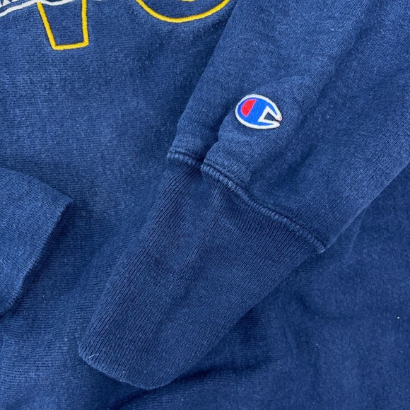 Vintage WVU Mountaineers Sweatshirt Men Large Champion Reverse Weave 80s 90s USA - Picture 3 of 11